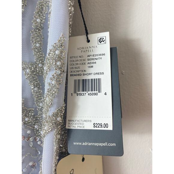 NWT ADRIANNA PAPELL DRESS 16 COCKTAIL PARTY BRIDAL SHOWER MOTHER OF THE BRIDE - Picture 5 of 15